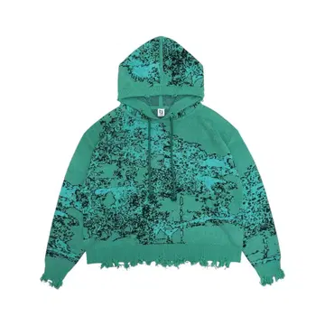 GB MOUTH Algae '모' Knit Hoodie Green