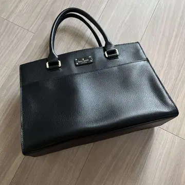 Kate Spade 케이트 스페이드 블랙 가죽 핸드백 골드 금장 장식