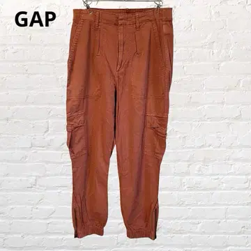 9861 GAP 갭 카고 팬츠 테이퍼드 팬츠 적갈색 허리밴딩 L
