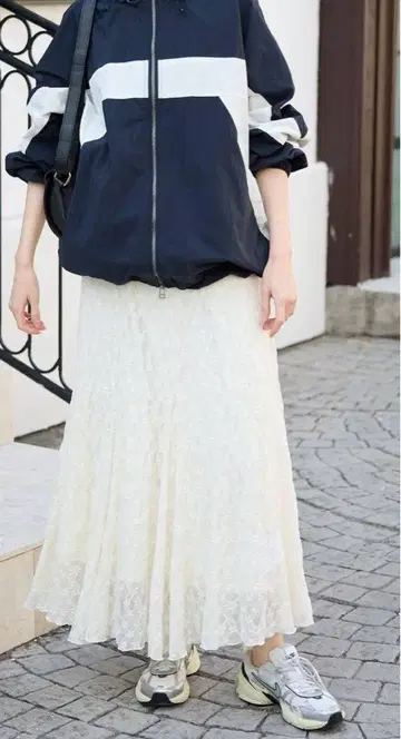 SLOBE IENA 레이스 랜덤 플레어 스커트 사이즈 38