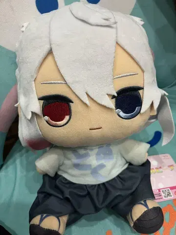 택 포함 새상품 컬러풀피치 도누크 앉은 자세 BIG 봉제인형 약 30cm