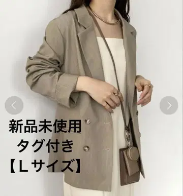 callautia*얇은 소재 더블 테일러드 자켓 미사용 택 있음