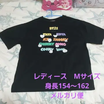 BTS BT21 티셔츠 M 사이즈 블랙