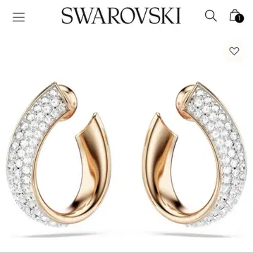 Swarovski 후프 귀걸이 실버