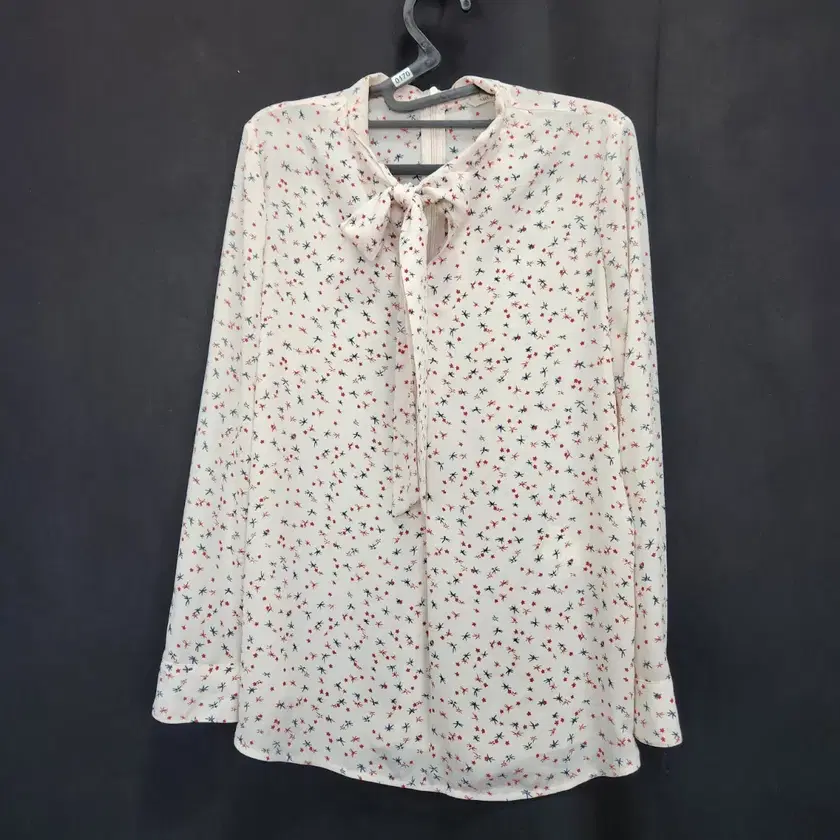 ounce Floral Ribbon blouse 韓国 Korean Fashion Women Floral Chiffon Beaded Ruffle Loose Soft