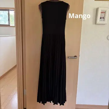 Mango 블랙 슬리브리스 롱 원피스 M