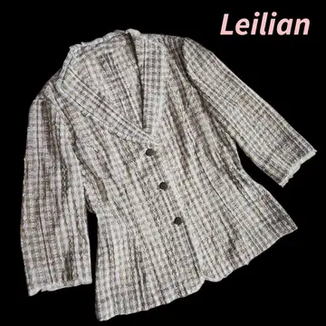 Leilian 자수 디자인 경량 시스루 겉옷 자켓 84732