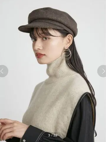 LILY BROWN 펠트 헌팅캡 브라운