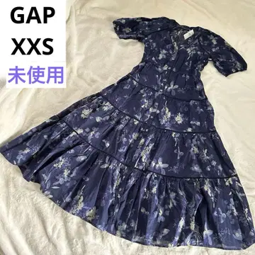 GAP 꽃무늬 반팔 원피스 네이비