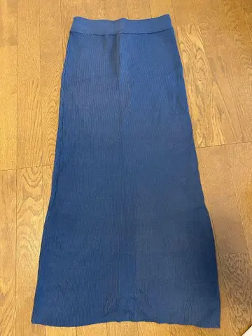 리브 니트 스커트 네이비 M size