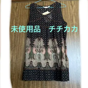 미사용 티티카카 shanti 슬리브리스 튜닉 미사용품 택 포함