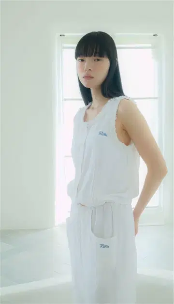 fletta 화이트 베스트 롱 팬츠 셋업