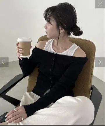 CAPRICIEUX LE'MAGE 탱크 세트 리브 가디건
