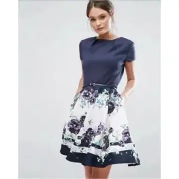 새상품 TED BAKER 테드베이커 A라인 원피스 팬지