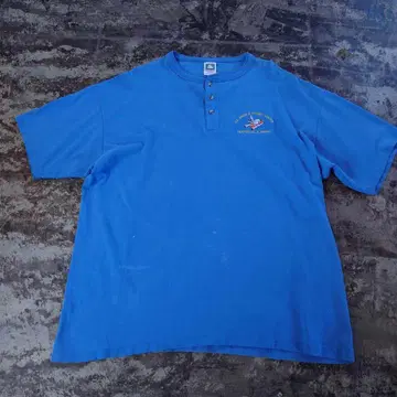 [ USA 제작 ] 스페이스 셔틀 자수 헨리넥 티셔츠 2XL 4366