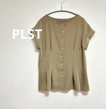 플라스테 PLST 펄 버튼 2way 블라우스 상의만 베이지 S
