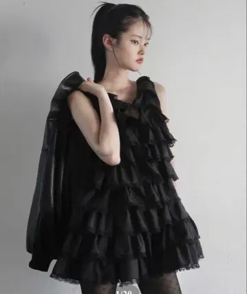 Treaturself angel wings mini dress black