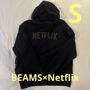 NETFLIX BEAM 후드 부착 후드티 블랙