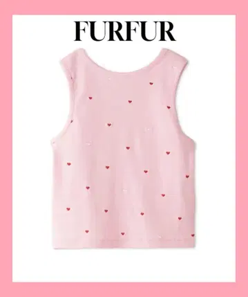 [ FURFUR ] 미니 하트 자수 탱크탑 퍼퍼 핑크