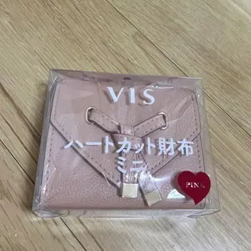 VIS 하트 컷 지갑 미니 핑크 훼미리마트 한정판