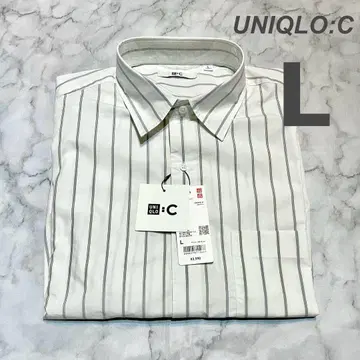 [택 포함 새상품] UNIQLO:C 브로드 오버사이즈 셔츠/스트라이프 L