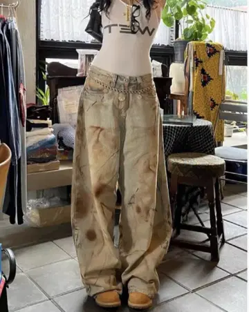 y2k latui.atelier풍 데님 와이드 팬츠