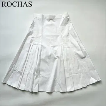 ROCHAS 로샤스 롱 스커트 플리츠 플레어 턱 고급