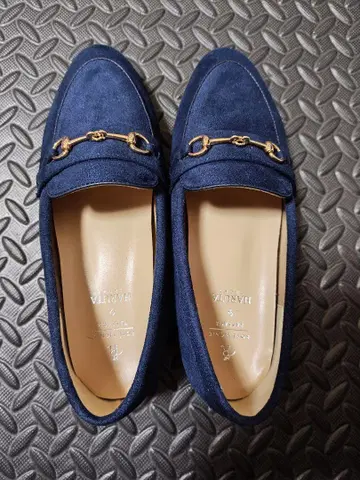 네이비 스웨이드 로퍼 24.5cm
