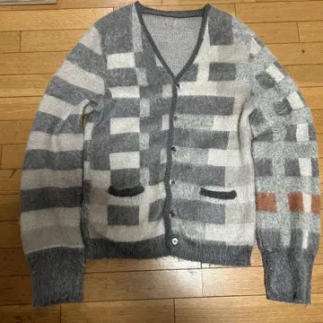 모헤어 가디건 블록 패턴