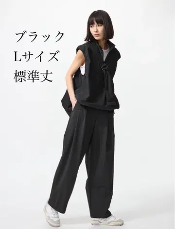 UNIQLO 울트라 스트레치 액티브 와이드 팬츠 BLACK L 사이즈