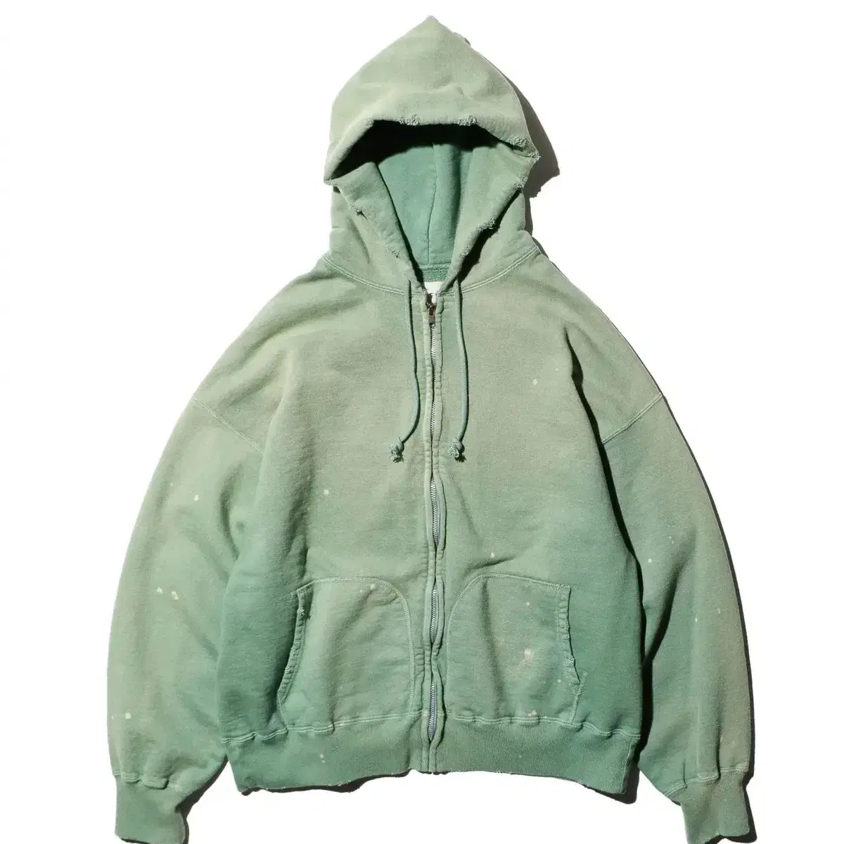 BOWWOW Hoodie Zip-Up Green Aging Size L New Product #BOWWOW