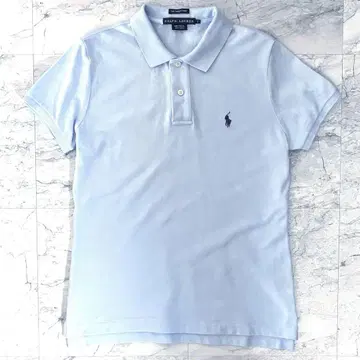 랄프 로렌 폴로 셔츠 셔츠 포니 원포인트 폴로 로고 스카이블루 파랑