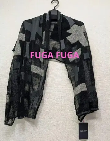 새상품 사토 섬유 FUGAFUGA 시어 소재 기하학 패턴 스톨