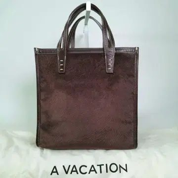 A VACATION BOX 토트백 벨벳 브라운 새상품급 가죽