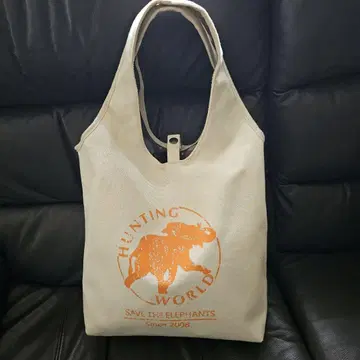 HUNTING WORLD 에코백 화이트