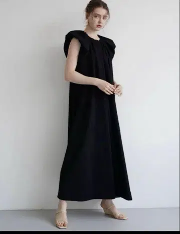 acka 드레이프 원피스 블랙 size 1