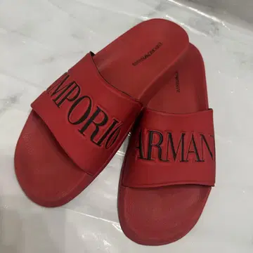 EMPORIO ARMANI 레드 비치 샌들