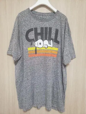 스누피 PEANUTS CHILL 2XL T셔츠 그레이