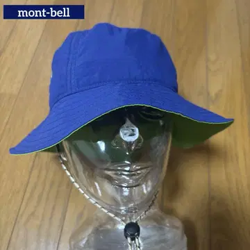 몽벨 mont-bell 파란색 버킷햇 마운트햇 파란색과 초록색