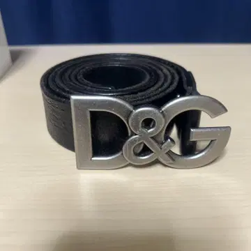 D&G 블랙 가죽 벨트