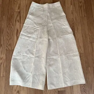 TRICOT CHIC 베이지 린넨 팬츠 린넨