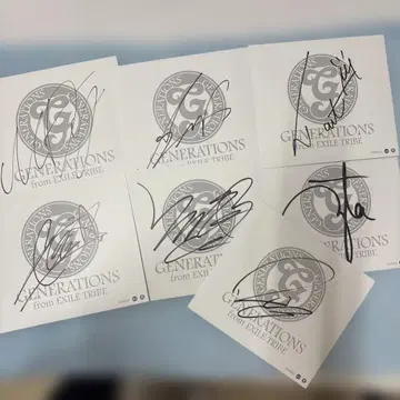 GENERATIONS from EXILE TRIBE 사인 색지 세트