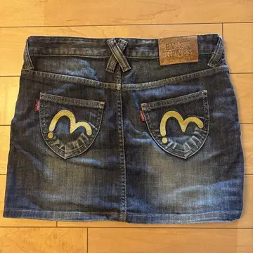 EVISU 데님 미니 스커트