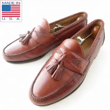 새상품급 USA 제 아렌 에드몬즈 태슬 로퍼 브라운 계열 폭넓은 27cm