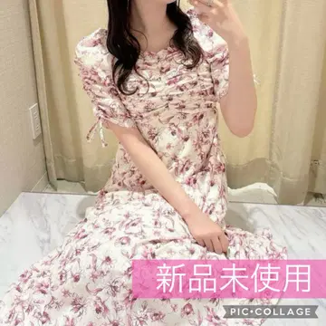 미사용 새상품 [ evelyn ] 오리지널 꽃무늬 롱 OP