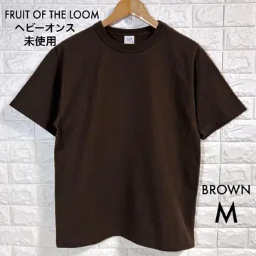 미사용 프룻 오브 더 룸 9oz 티셔츠 무지 반팔 브라운 M
