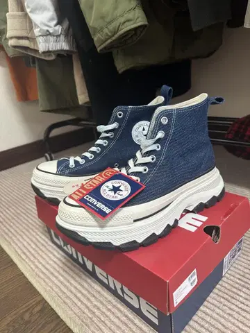 CONVERSE ALL STAR 트렉 웨이브 데님 통굽 USA 8