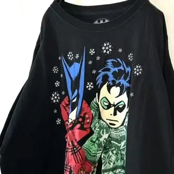 배트맨 BATMAN 머플러 티셔츠 XL 블랙 구제 의류