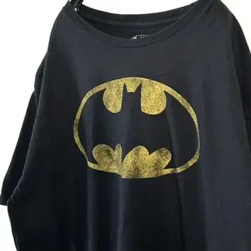 배트맨 BATMAN 로고 티셔츠 XL 블랙 검정 구제 올드