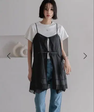 로리즈팜 2WAY 코튼 레이스 미니 원피스 블랙